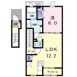 メゾンド・メルベーユ【2階】の間取り