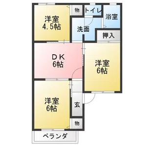 グリーンフィールド【1階】の間取り