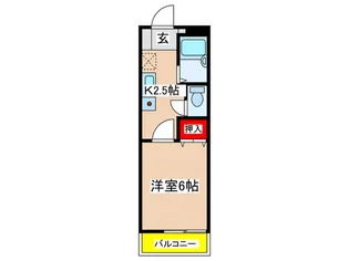 ルック西生田B【1階】の間取り