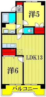 グリーンキャッスル【6階】の間取り