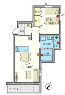 【シニア限定】ヘーベルVillage Gran Bliss武蔵浦和【2階】の間取り