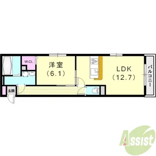 エムライズ大蔵中町【3階】の間取り