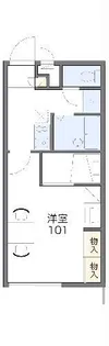 レオパレス白川【2階】の間取り