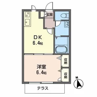 パークアレイ武庫川【2階】の間取り