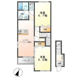 グランド サンシャイン【1階】の間取り