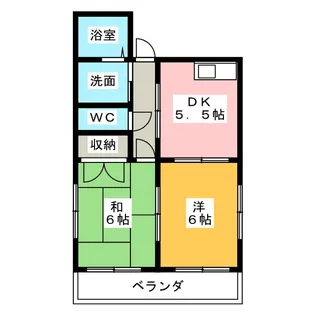 リバティー筒井【1階】の間取り