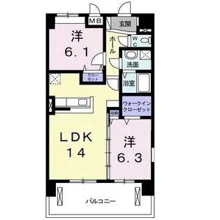ベルメゾン【2階】の間取り