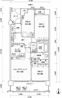 クレアガーデン麻生台【2階】の間取り