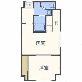 ブルースカイ月寒【5階】の間取り