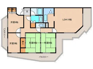 ロイヤル梅園ガーデン【3階】の間取り