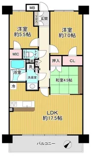 ゼファー立川ハウスオブエデン【3階】の間取り