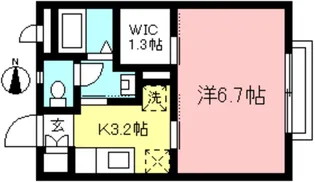 芳春ハイツ【2階】の間取り