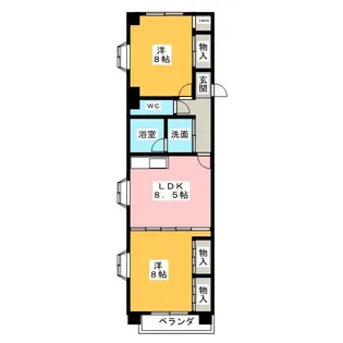 ガーデンコート【2階】の間取り