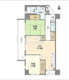 ソシエ北大塚【8階】の間取り