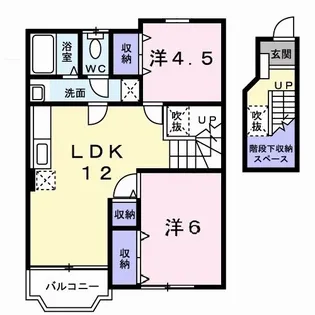 サンハイツ【2階】の間取り