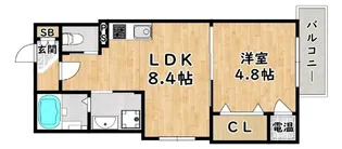 GRANDIR出来島【1階】の間取り