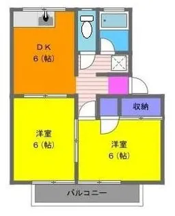 コーポ神谷I【1階】の間取り