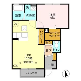 アマービレ マユミ【1階】の間取り