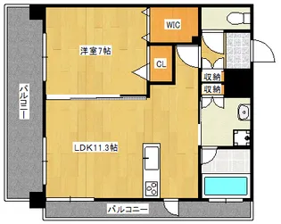 エトランゼ東櫛原15【2階】の間取り