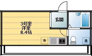 ベイルーム横浜鶴見I【3階】の間取り