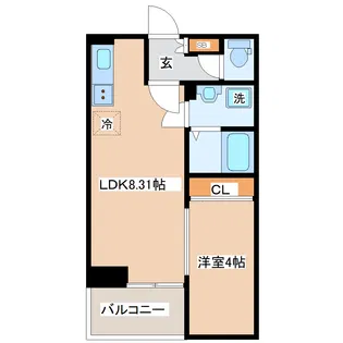 グラン大和町【3階】の間取り