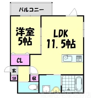 ARCA泉佐野【1階】の間取り