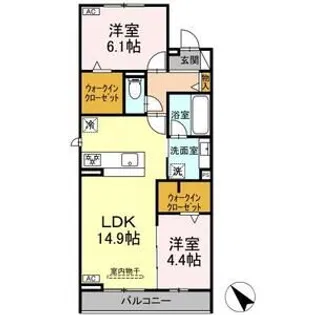 ノヴァーリス恵【1階】の間取り