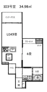 こあらバウ立石【1階】の間取り