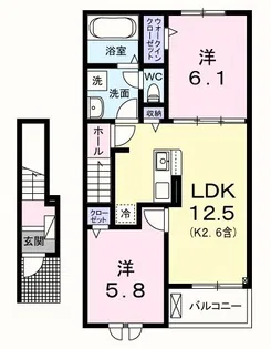 グランパティオス【2階】の間取り