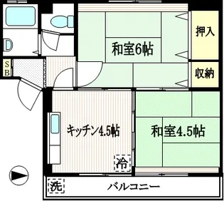 大越マンション【1階】の間取り