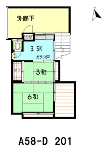 聖光荘【2階】の間取り