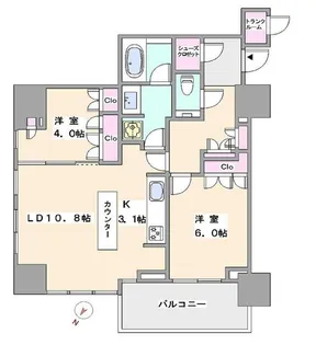 東京都港区高輪1【マンション】の間取り