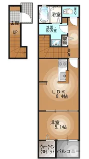 栃木県宇都宮市駒生1【アパート】の間取り