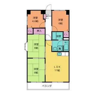 マンション山陽館【3階】の間取り