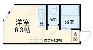 ユナイト田浦ベラクルス・メヒコ【2階】の間取り