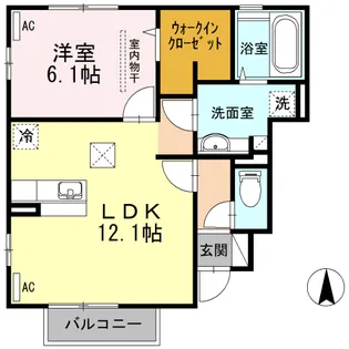 山形県寒河江市新山町【アパート】の間取り