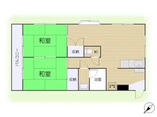 荒木上原ハイツ【2階】の間取り