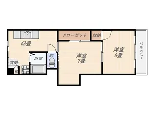 藤崎ビル(下荒田)【3階】の間取り