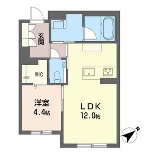 Crest Palace【1階】の間取り