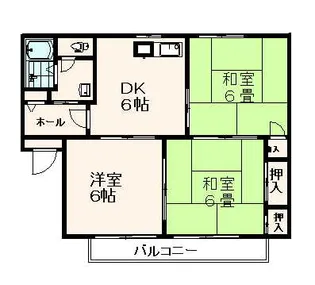 レーベンパレス御領【2階】の間取り