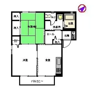 メゾン橘B【1階】の間取り
