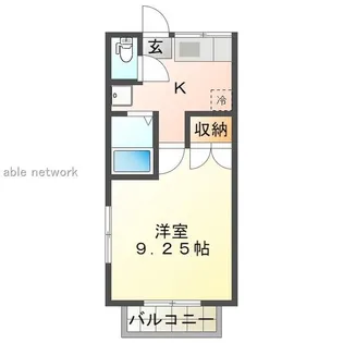サンセリテB【2階】の間取り