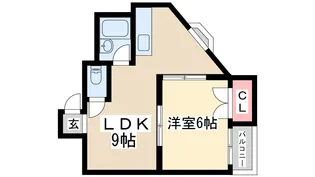 サンプラザ新北野A棟【5階】の間取り