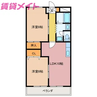 エステートヤマキ【1階】の間取り