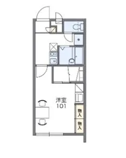 ウールジー【1階】の間取り