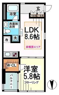 東京都世田谷区砧2【マンション】の間取り