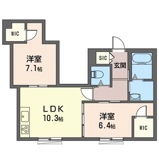 CHARME-ARAIYAKUSHI【1階】の間取り
