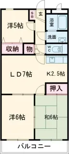 京都府舞鶴市字境谷【マンション】の間取り