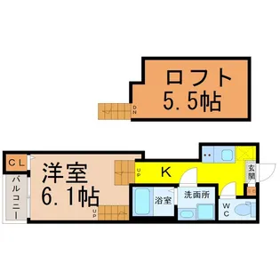 Felice Malva Takabata(フェリーチェマルヴァタカバ【2階】の間取り