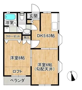 ルナハイツ Part 2【2階】の間取り